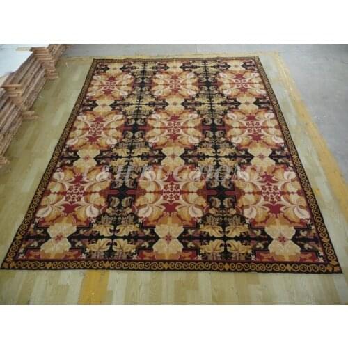Free shipping 8'x10' needlepoint carpets hand knotted oriental rugs for home decoration