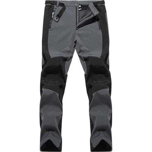Winter Pants Men Windproof Waterproof Soft Shell Velvet Thicken Trousers Military Sport Cargo Sweatpants 4XL Outwear Pantalones