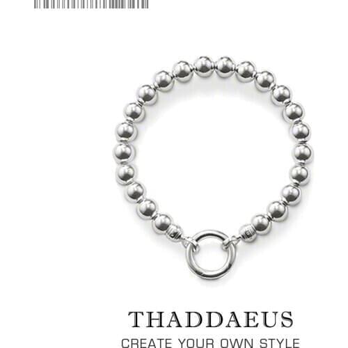 Bracelet Silver Beads Width 0.8cm Length 16-25cm For Women And Men Office Gift Europe Style Glam Jewelry Bracelet Fit Charm