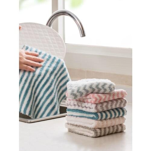 Home dishwashing cloth non-oily rag kitchen household water-absorbing non-lint household cleaning oil-removing dishwashing towel