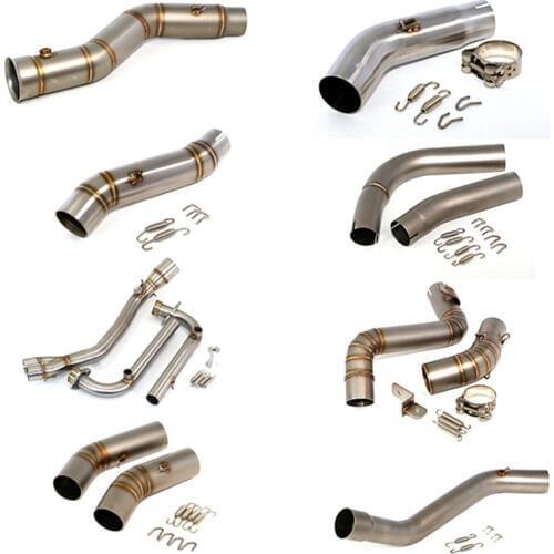 Motorcycle Exhaust Muffler Middle Pipe Connector Link Pipe for R1 09-14 ZX10R 08-10 GSR750 DUCATI 848 ZX6R 09-14 CBR300 KTM200