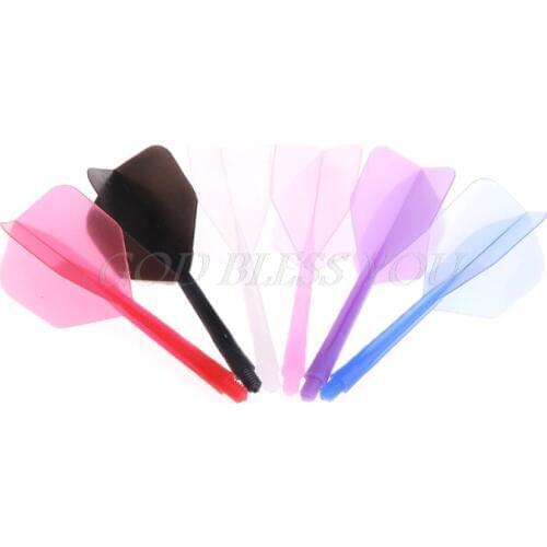 6PCS /lot Plastic Darts Tail Professional Dart Flights 2BA Screw Soft Durable 80mm Darts Tail Drop Shipping