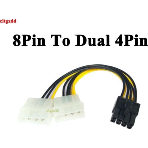 Cltgxdd 8Pin To Dual 4Pin Video Card Power Cord Y Shape 8 Pin PCI Express To Dual 4 Pin Molex Graphics Card Power Cable