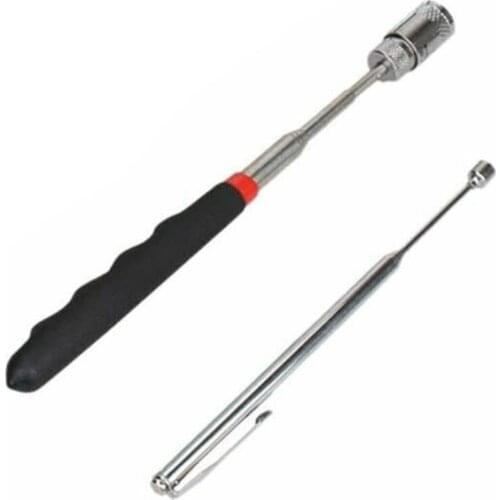 Kit Magnet Pickup Tool Metal Rod Rubber Grip With LED Light 1.5lb & 10lb