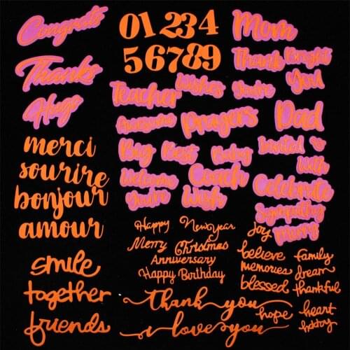 KSCRAFT Words Metal Cutting Dies Stencils for DIY Scrapbooking/photo album Decorative Embossing DIY Paper Cards