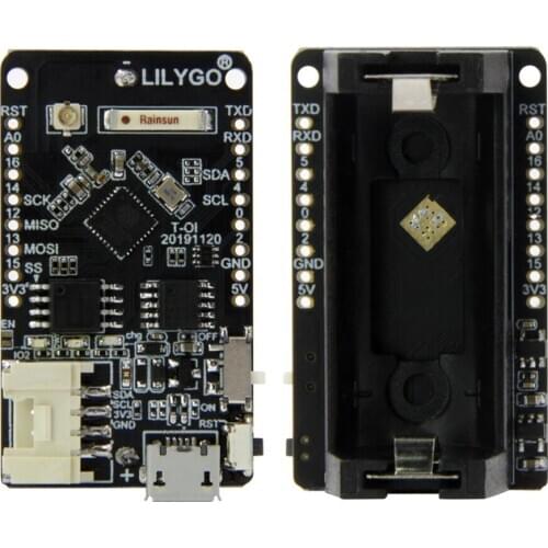 LILYGO TTGO T-OI ESP8266 Chip Rechargeable 16340 Battery Holder And T-OI WS2812 RGB Expansion Board