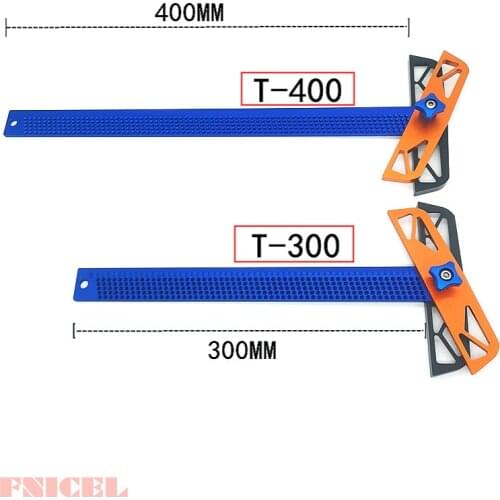 Woodworking Scribe Angle Ruler T300/T400 Aluminum T-type Ruler Hole Scribing Gauge Crossed Feet Crossed-out Measuring Tool