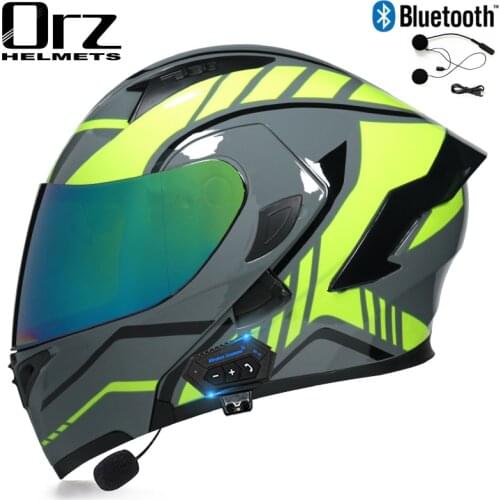 Motorcycle Bluetooth Helmet Full Face Universal Moto Outdoor Sports Head Protection Equipment Sets Moto Mtb Motocross Helmet