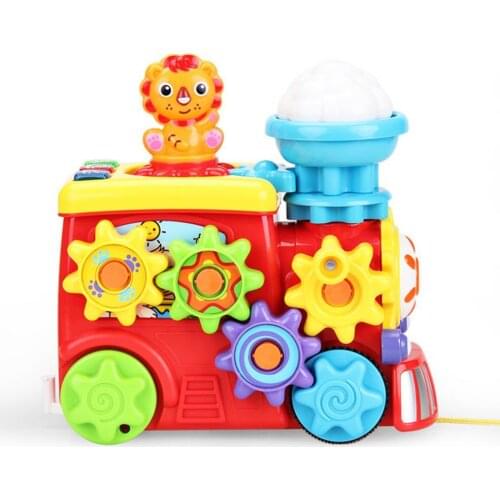 Cartoon Animal Train Gear Splicing DIY Assembly Educational Toy Kids Gift Set