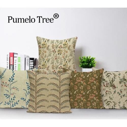 Cartoon Plant Pillowcase Flower Pillow Cover Home Decor Cushion Cover Throw Pillow Cover 45x45cm Car Pillow Case Sofa Decoration