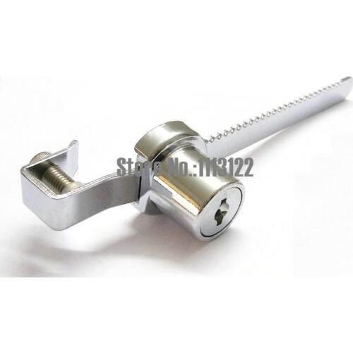 Glass Window door lock Showcase Jewelry cabinet lock glass sliding door lock mobile phone display counter lock 1 PC