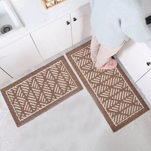 Non-Slip Stripe Kitchen Carpet Mats Indoor Doormat Outdoor Entrance Bath Absorbent Floor Mat Carpets for Living Room Area Rugs