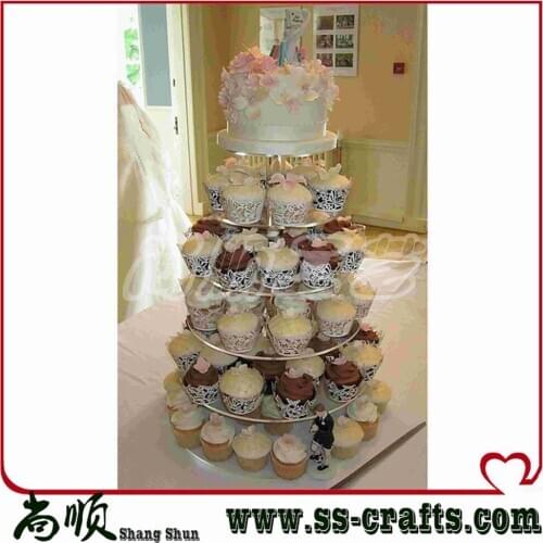 New 6 Tier Crystal Acrylic Cupcake Display Cupcake Wedding Party Decora party decoration