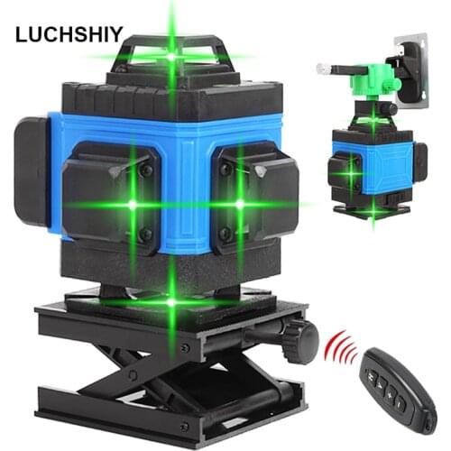 16 Lines 4D/12 Lines 3D Laser Level Self-Leveling 360 Horizontal & Vertical Cross Super Powerful Green Laser Level Measure Tools