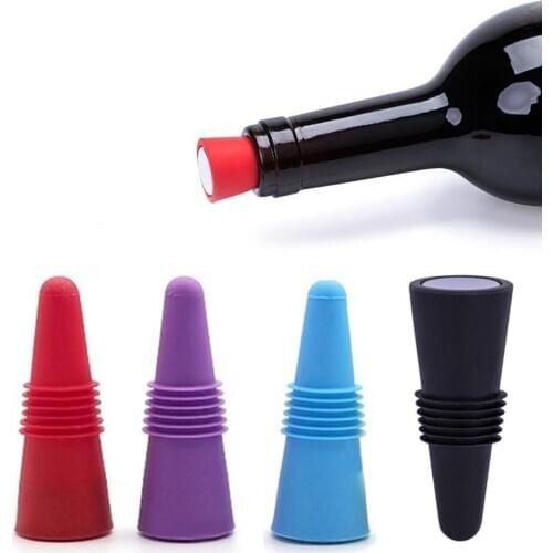 Silicone Bottle Stopper Wine Champagne Beer Soda Reusable Multicolor Creative Design Caps Beverage Cover Barware Bar Accessories