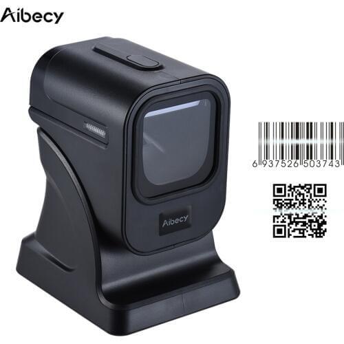 Aibecy High Speed Omnidirectional 1D/2D Presentaion Barcode Scanner Reader Platform High Speed with USB Cable for Stores