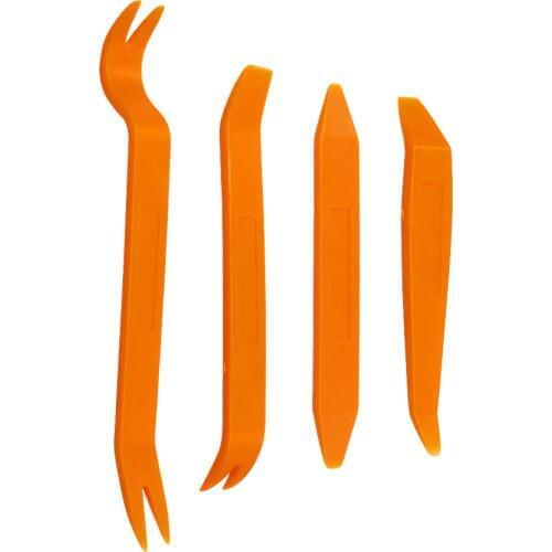 YCCPAUTO 4Pcs/Set Car Auto Radio Dash Panel Door Clip Trim Audio Removal Tools Pry Bar Plastic Motorcycle Repair Tool