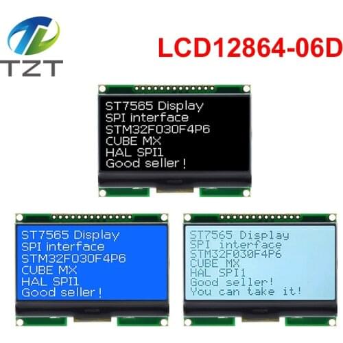 Lcd12864 12864-06D, 12864, LCD module, COG, with Chinese font, dot matrix screen, SPI interface