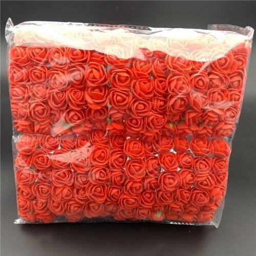 144 Pcs/ Pack Mini Foam Artificial Rose Flower Bouquet Wedding Decor Craft Supplies C66