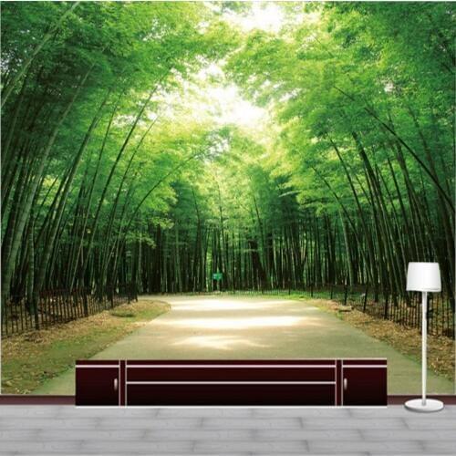 3d home decorating custom wallpaper for living room TV background wall decorate photo wall mural landscape bamboo wallpaper