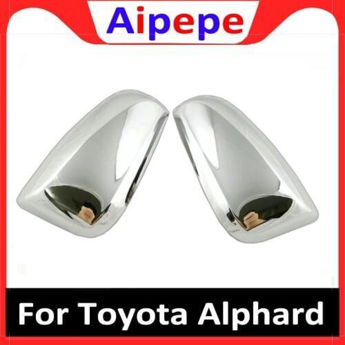 ABS Chrome Exterior Rearview Mirror Cover Side Door Mirror Trims Decoration For Toyota Alphard Vellfire 2016 2017 2018 2019