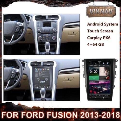 For Ford Fusion 2013-2018 Car Radio Multimedia Video Player Navigation GPS System Andriod Vertical Screen Stereo Receiver PX6