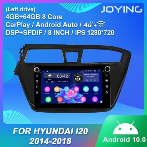 Android car radio head unit GPS Navigation 4GB RAM&64GB ROM stereo autoradio video player for Hyundai i20 2014-2018( Left drive)