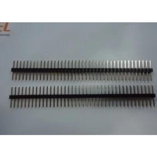Free shipping 50pcs/lot Single Row Pin 2.54MM 1 * 40P the total length 14MM sides separator is in the middle