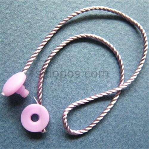 Free Shipping Colored Hang Tag Seal, round head and polyester string, commodity tag hanging string, colorful circle tag thread