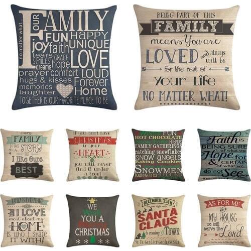 Letters Cushion Cover Style Home Decorative Arrow Pillow Cover for Sofa Gift Pattern Pillowcase Seat Accessorie Pillow Case 1484