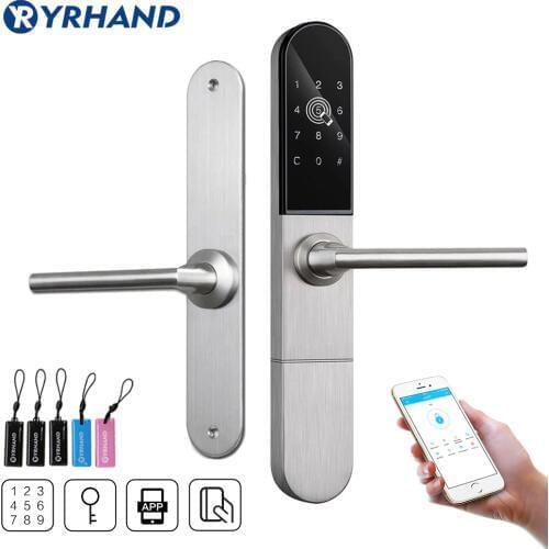 Waterproof Keyless European Bluetooth WiFi Electronic Door Lock, App Smart Digital Code Lock For Aluminum door