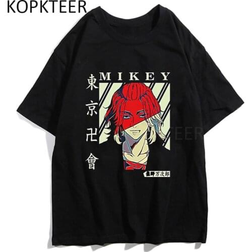 Anime T-shirts Men Tokyo Revengers Mikey Harajuku Streetwear T Shirts Men Women Causal Japanese Manga Graphic Cotton Tops Tees