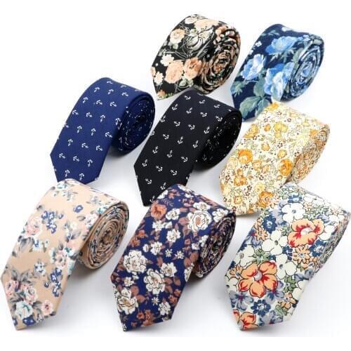 New Floral NeckTies For Men Women 6.5CM Casual Cotton Slim Tie Handmade Colourful Flower Wedding Party Gravata Suit Collar Gift