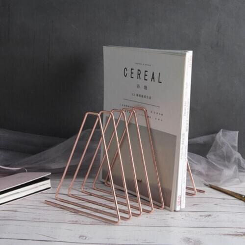 Flexible Bookend Metal Book Holder Desktop Organizer Support Stand Shelf Rack XXUC