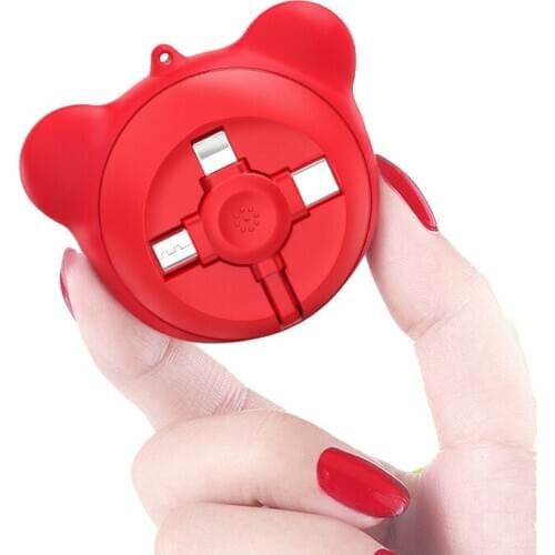 Data Cable Charging 3-in-1 Telescopic Data Wire Silicone Triple for Android IPhone Type-c Charging Cable Data Cable