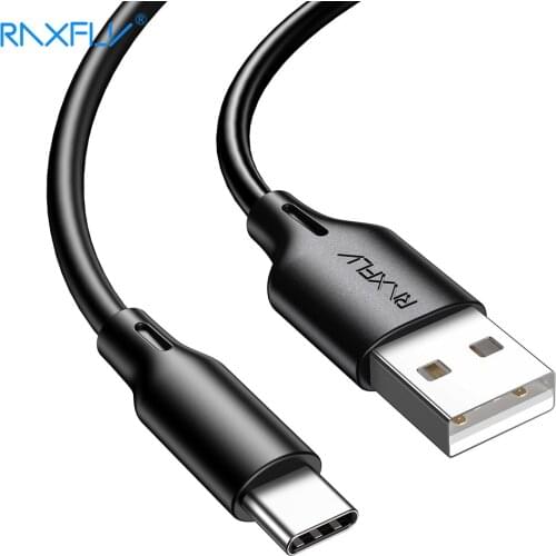 RAXFLY USB Type C Cable For Samsung S9 S8 Fast Data Sync USB-C Charging Wire Phone USB Charger Cord For Xiaomi Mi9 Redmi Note 7