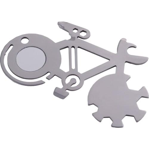 1 Pc 10 In1 Bike Tool Card Cycling Shaped Repair Tools 4/5/6/7/8.5cm Multi-purpose Bicycle Repair Wrench With Opener And Keyhole