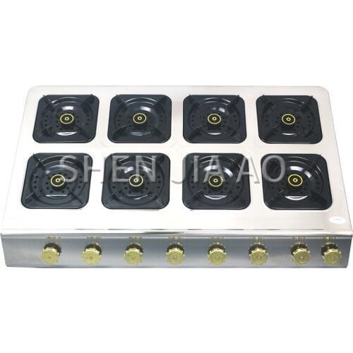Commercial multi-head stoves Medium and high pressure gas stoves Desktop gas stoves 8-heads liquefied gas stoves for restaurants