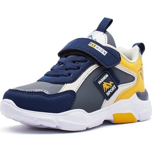 Fashion All-Match Kids Autumn Spring Casual Sneakers Children Sports Shoes 2021 Winter New Boys Warm Cotton Lining Running Shoes