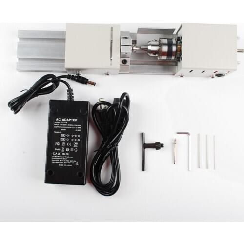Mini Lathe Saw Machine 12V-24VDC 96W Mini Wood Lathe Milling Accessories DIY Woodworking Miniature