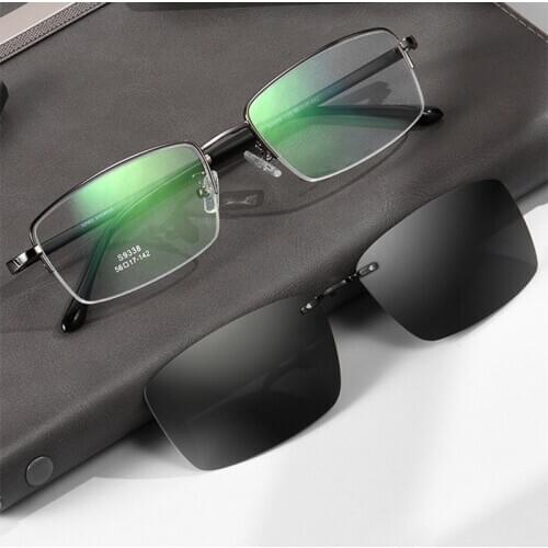 Outdoor Magnetic Dual-use Clip Set Mirror Mens Polarized Driving Sunglasses Womens Comfortable And Convenient Myopia Eyewears