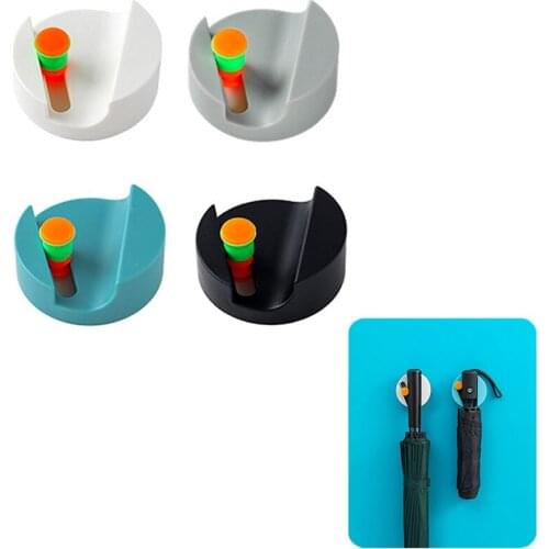 Wall Mounted Mop Holder Adjustable Household Adhesive Storage Broom Hanger Mop Hook Racks For Kitchen Bathroom