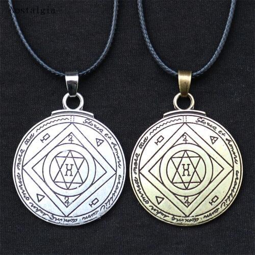 Nostalgia Talisman For Good Luck Key of Solomon Pentacle Seal Pendant Necklace Hermetic Enochian Kabbalah Pagan Wiccan Jewelry