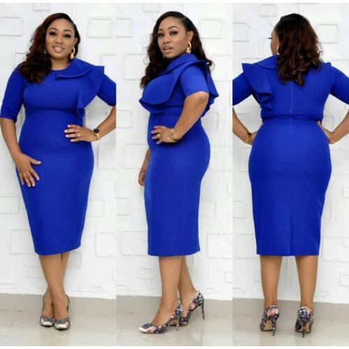 2019 new autumn elegent fashion style african women beauty plus size dress L-XXL