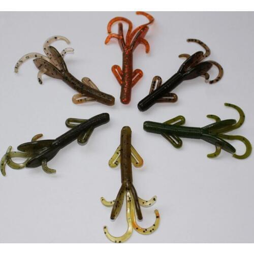 New arrival 30pcs/lot 6cm 3g soft shrimp fishing lure isca artificial bait tackle soft bait fishing grub lure bass bait