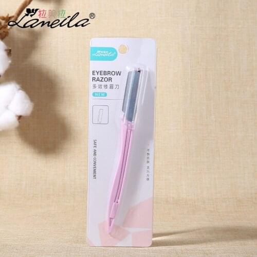 No Net Stainless Steel Eyebrow Knife ABS Material Portable Eyebrow Scraper ti mei dao A0370