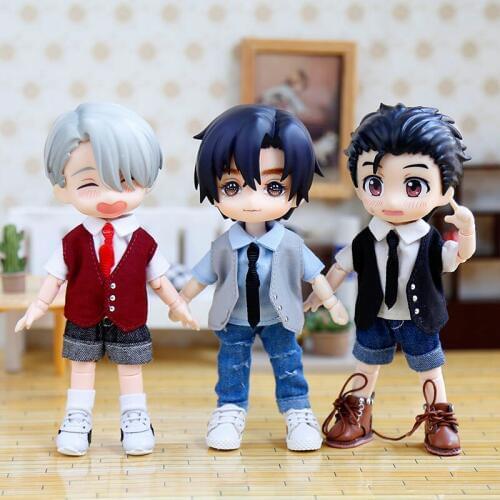 Ob11 baby clothes GSC clay ob11 doll accessories 1 / 12bjd obitsu11 clothes shirt handsome British suit vest