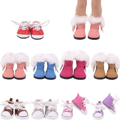 9 Set Doll Shoes Clothes Suitable For Autumn & Summer For 14 Inch Dolls Birthday Girls Toy Gifts