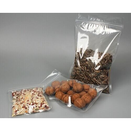 50 pc Large Size New Transparent Clear PE Zip Lock Bags Clear Zip lock Pouches Food Storage Width 16 cm to 26 cm Free Shipping