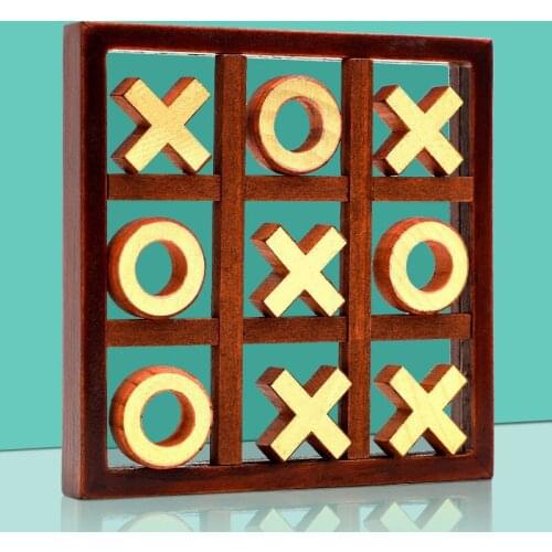 Chess Board Games Childrens Educational Early Education Montessori Wooden Toys Tic-Tac-Toe for Kids Creative Birthday Gifts